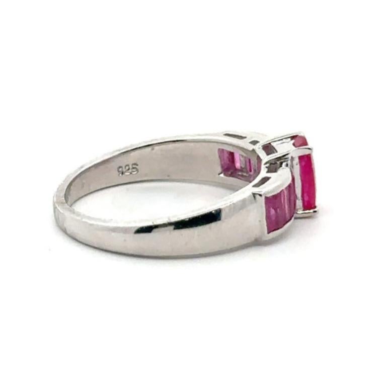 For Sale:  Pink Sapphire Everyday Ring in Sterling Silver for Her 4