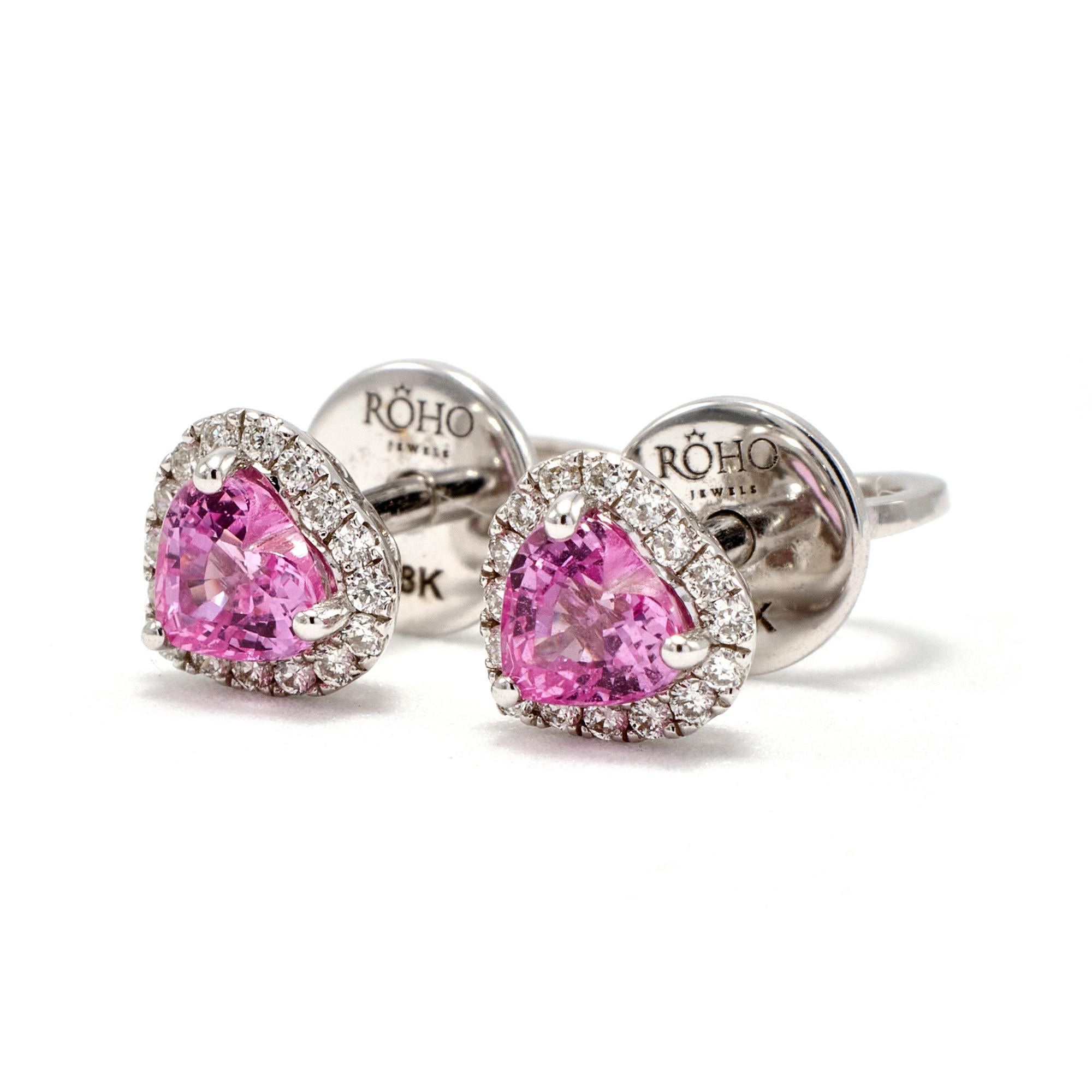 swarovski pink heart earrings