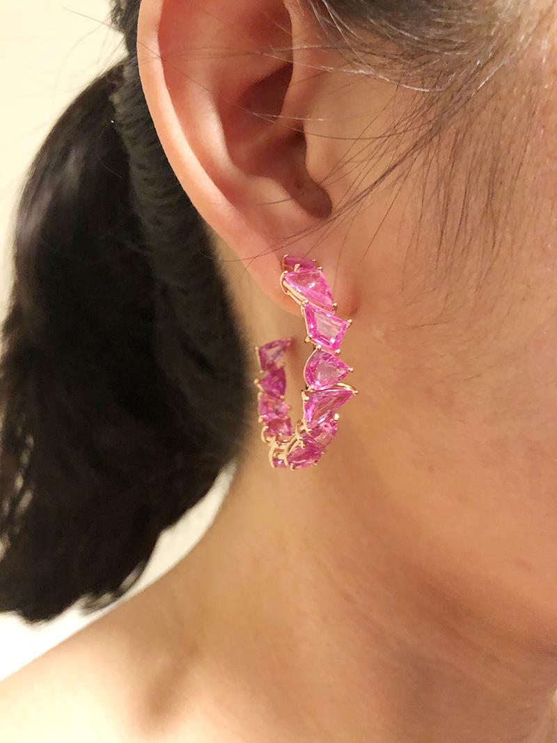 pink sapphire earings