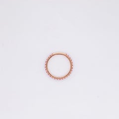 Pink Sapphire Laura Band Set in 14k Rose Gold, Stackable Pink