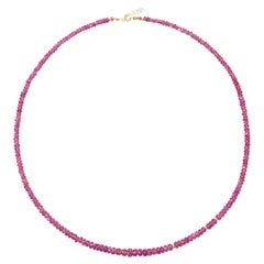 Pink Sapphire Necklace 14K Gold -by Bombyx House