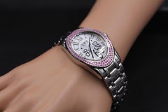 Pink Sapphire Pave Dial Luxury Swiss Quartz Exotic Watch
