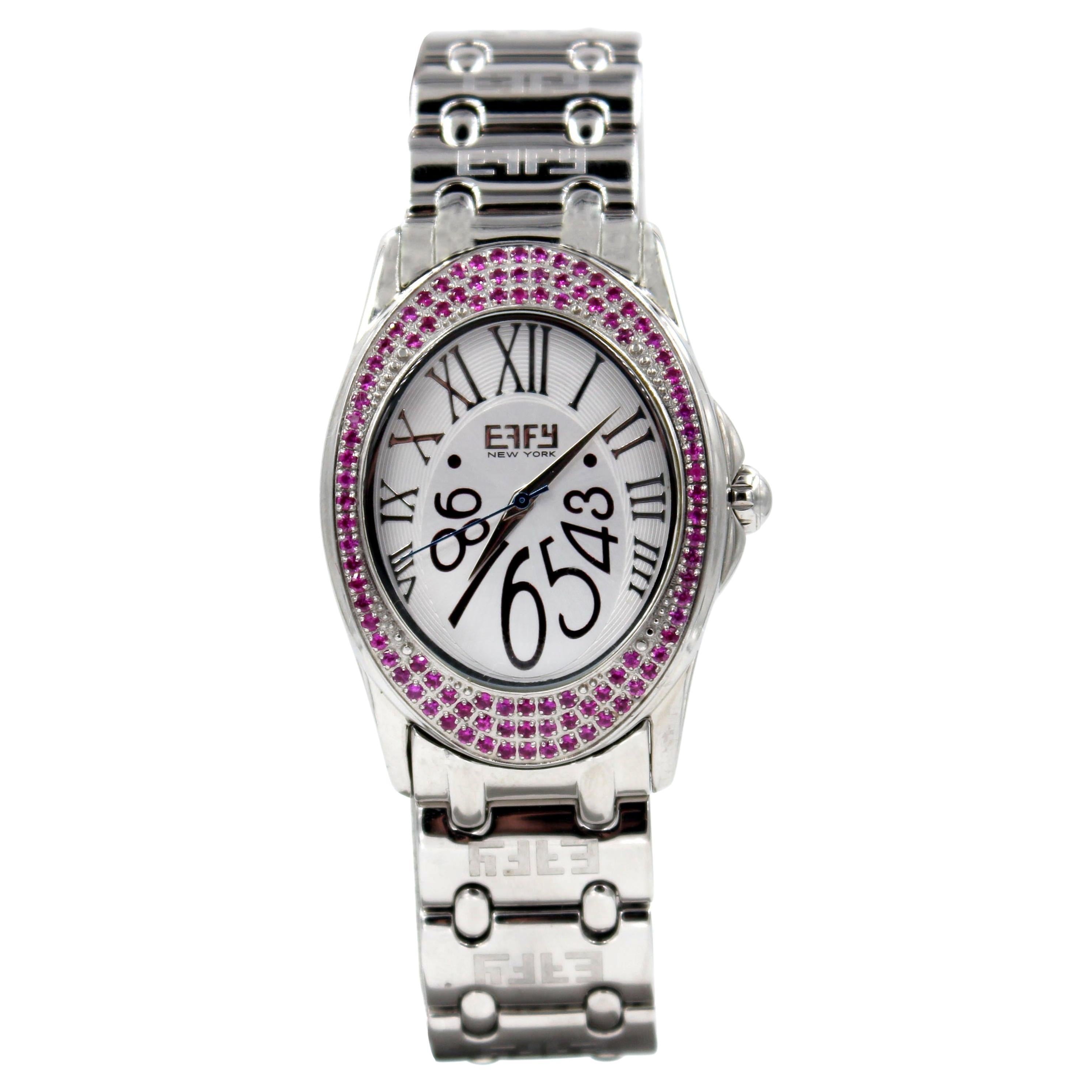 Pink Sapphire Pave Dial Luxury Swiss Quartz Exotic Watch