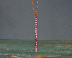 Pink Sapphire Pendant in 18 Karat Yellow Gold
