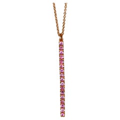 Pink Sapphire Pendant in 18 Karat Yellow Gold