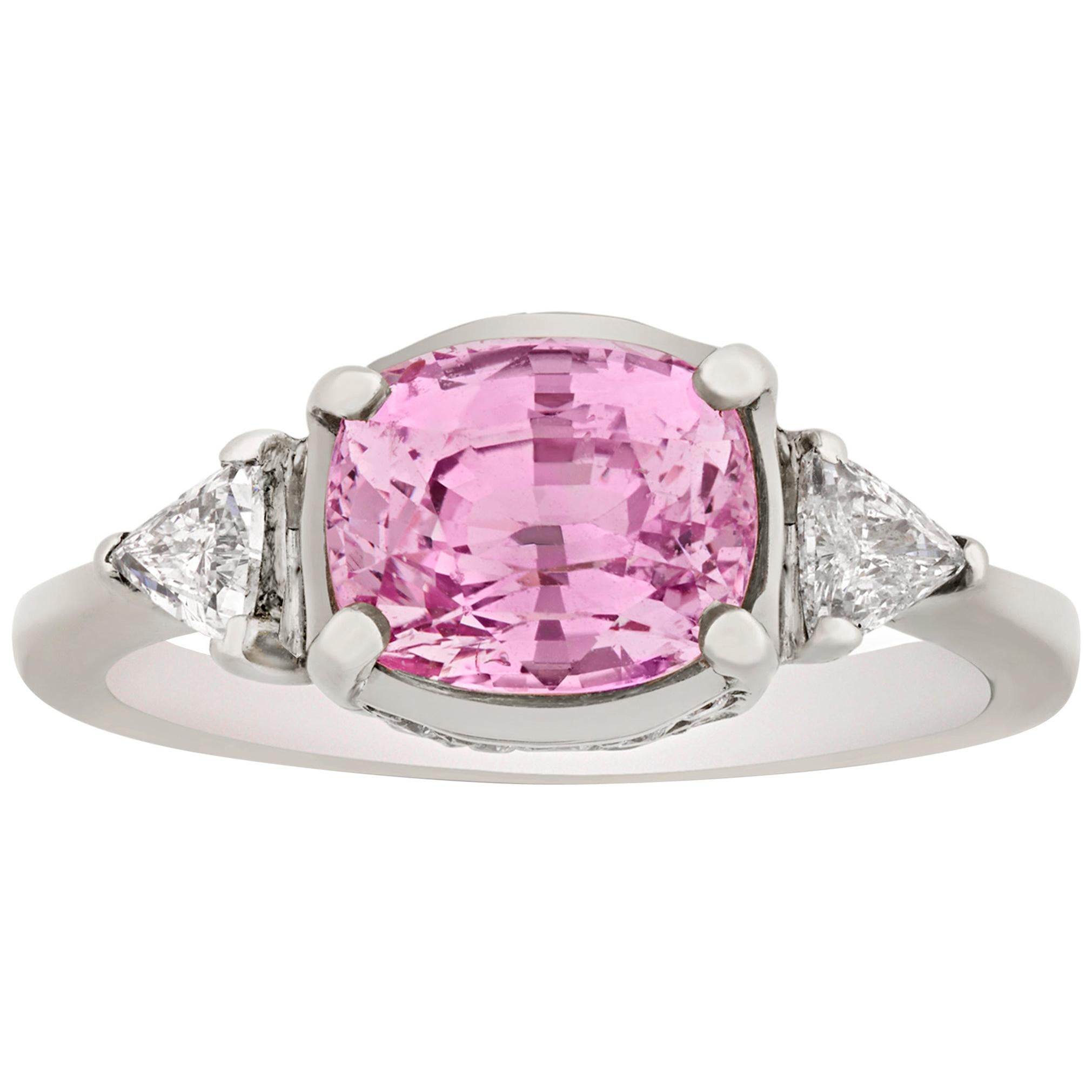 Pink Sapphire Ring, 3.21 Carat
