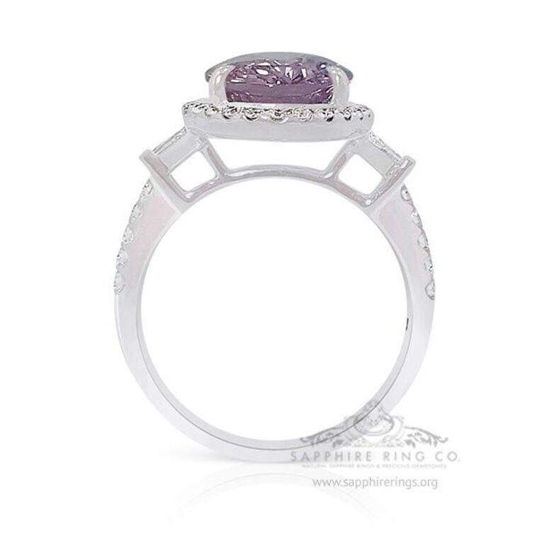 Pink Sapphire Ring, 5.52 Carat Unheated Sapphire 18 Karat Gia Certified 1