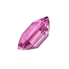Pink Sapphire Ring Gem 3.84 Carat Emerald Cut Loose Gemstone