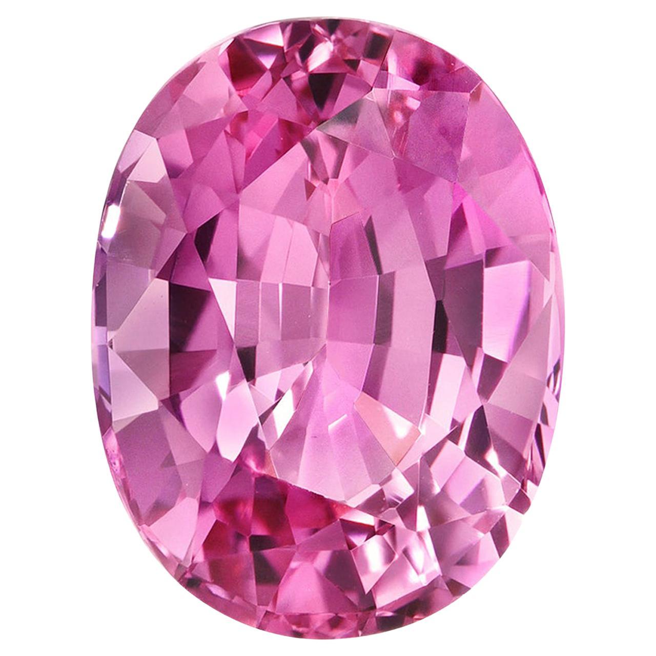 Rosa Saphir 4,3 Karat, ovaler loser Edelstein für Ringfassung (Ovalschliff)