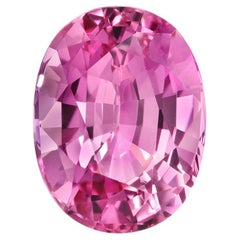 Rosa Saphir 4,3 Karat, ovaler loser Edelstein für Ringfassung