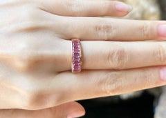 Pink Sapphire Ring set in 18K Rose Gold Settings