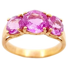 Pink Sapphire Ring set in 18K Rose Gold Settings
