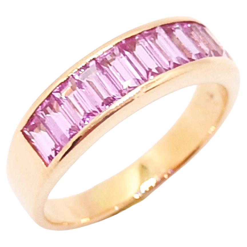 Pink Sapphire Ring set in 18K Rose Gold Settings
