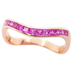 Pink Sapphire Ring set in 18K Rose Gold Settings