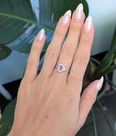 Pink Sapphire Ring with Earth Mined Diamonds Accents: Solid 14K Gold, Trillion