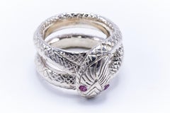 Pink Sapphire Ring Snake Silver J Dauphin