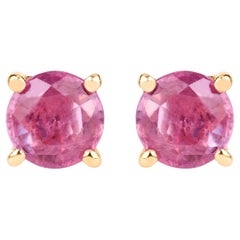 Rosa Saphir-Ohrstecker 1,29 Karat 10K Gelbgold