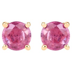 Rosa Saphir-Ohrstecker 1,29 Karat 10K Gelbgold