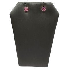 Pink Sapphire Stud Earrings in 14kt Yellow Gold - 1.25ctw, Push Backs, New