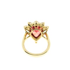 Pink Sapphire Tiara Diamond Ring
