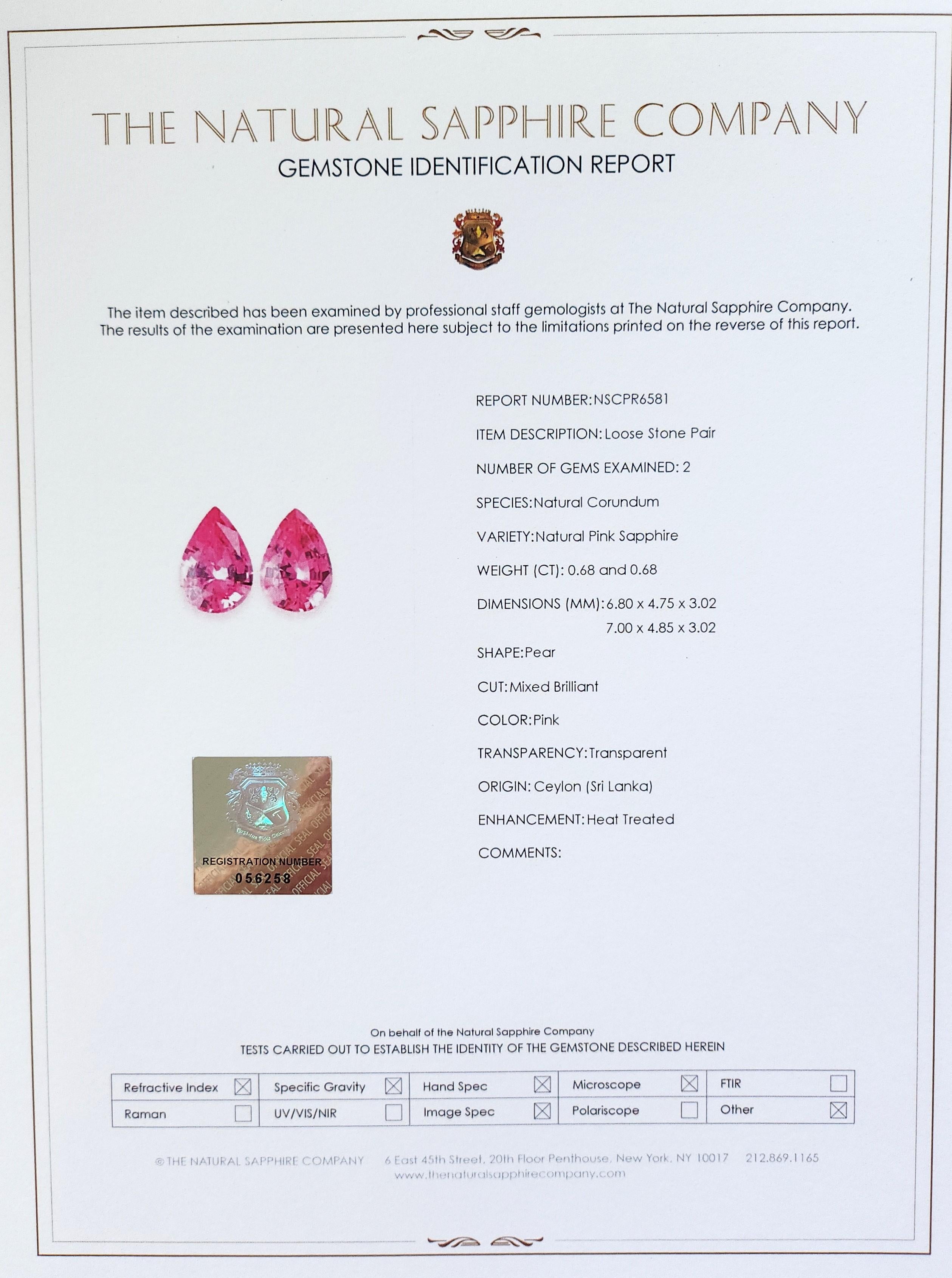 Pink Sapphire, White Sapphire & Diamond Cluster Earrings in Platinum en venta 1