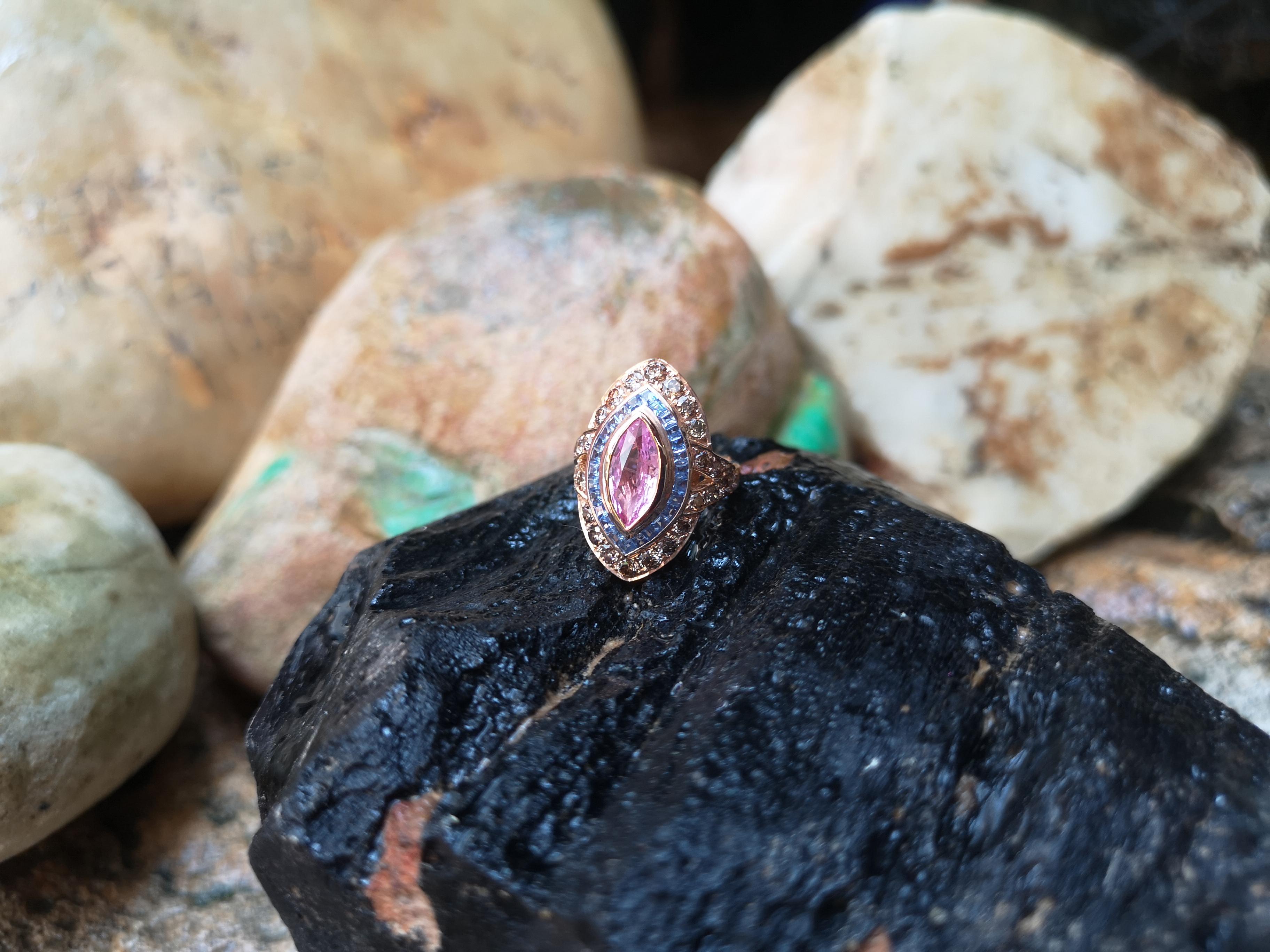 rose gold blue sapphire ring