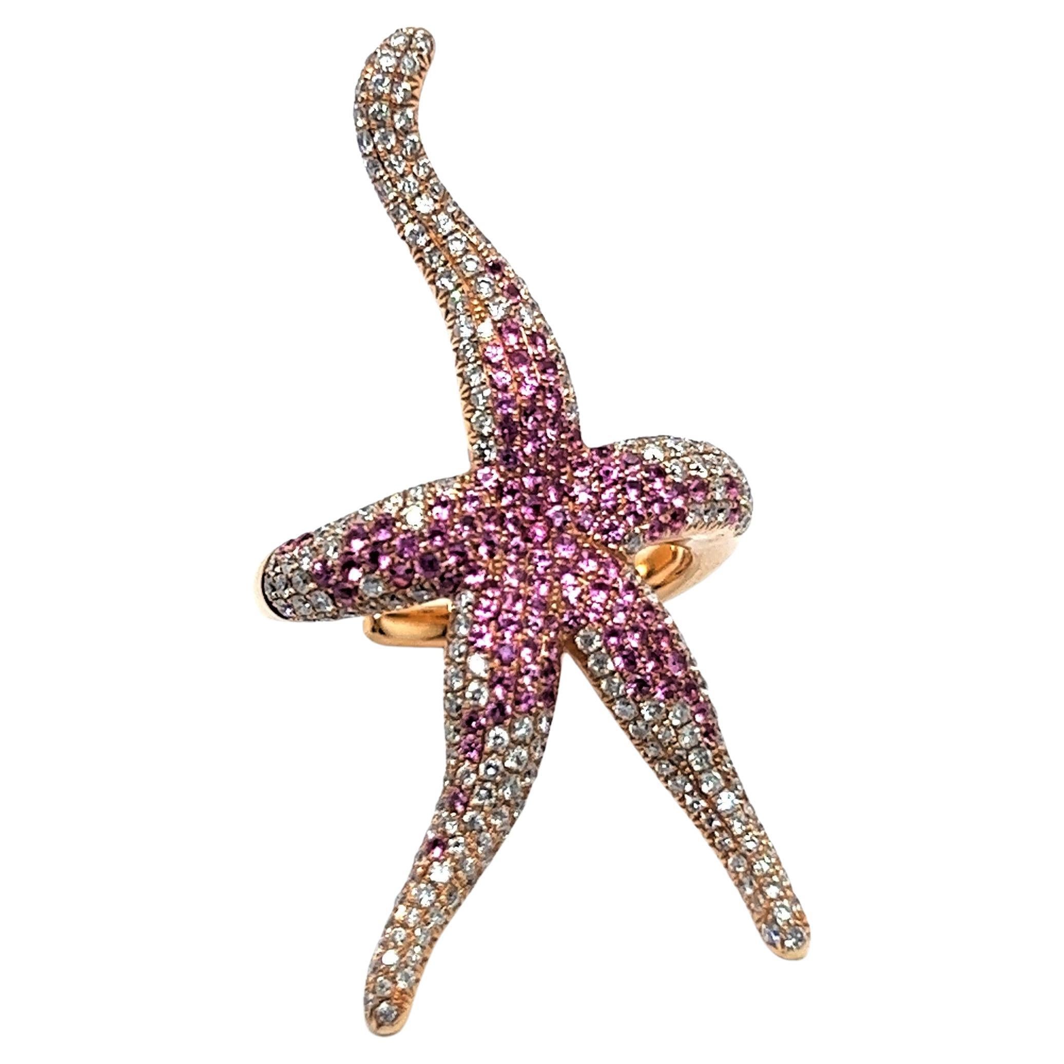 Want to lift your spirits or add a bright touch to your wardrobe? This ring is the perfect accessory to brighten up your look.

Designed from luxurious 18 Karat rose gold, this stunning bijoux is inspired by the marine theme that captures the