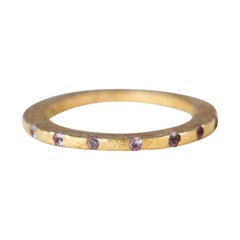 Rosa Saphire Recycelt 22K Gold Braut Hochzeit Ring von AB Jewelry NYC