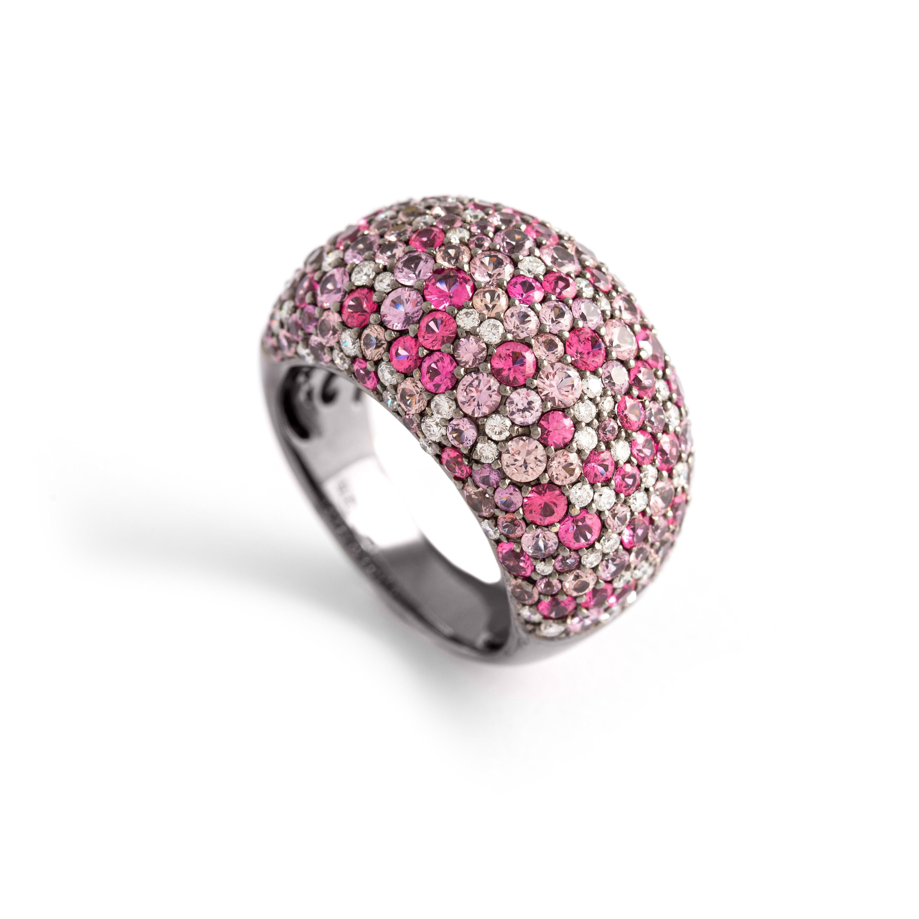 Pink Sapphires Ring In New Condition For Sale In Geneva, CH