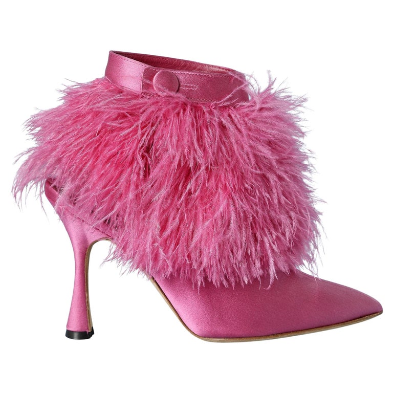 Escarpins Manolo Blahnik Hangisi 090 - Taille 37 - Rose Soie - Neuf Avec Emballage D'origine