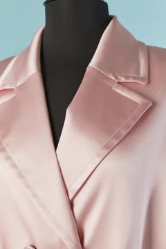 Abrigo cruzado de satén rosa Boutique MOSCHINO