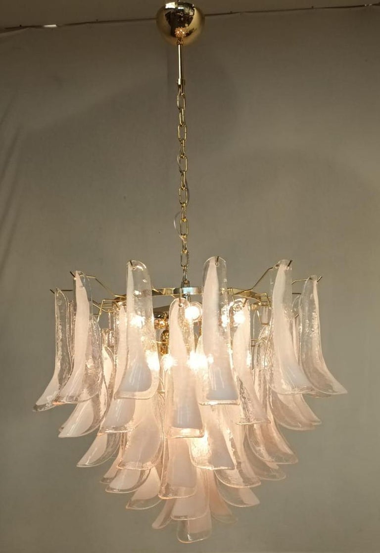 Murano Glass Pink Selle Chandelier by La Murrina For Sale