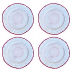 Pink Shade Hand-Painted Ceramic Salad Plate - Set of 4 - Made in Italy