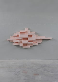 Pink Shelf, Primitive series by Studio Nucleo, Handmade Geometric Design