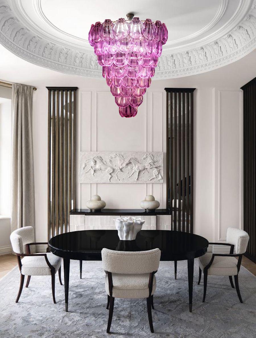 pink shell chandelier