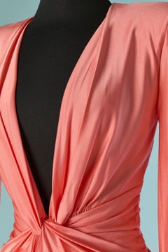 Pink shiny jersey bodysuit ALEXANDRE VAUTHIER