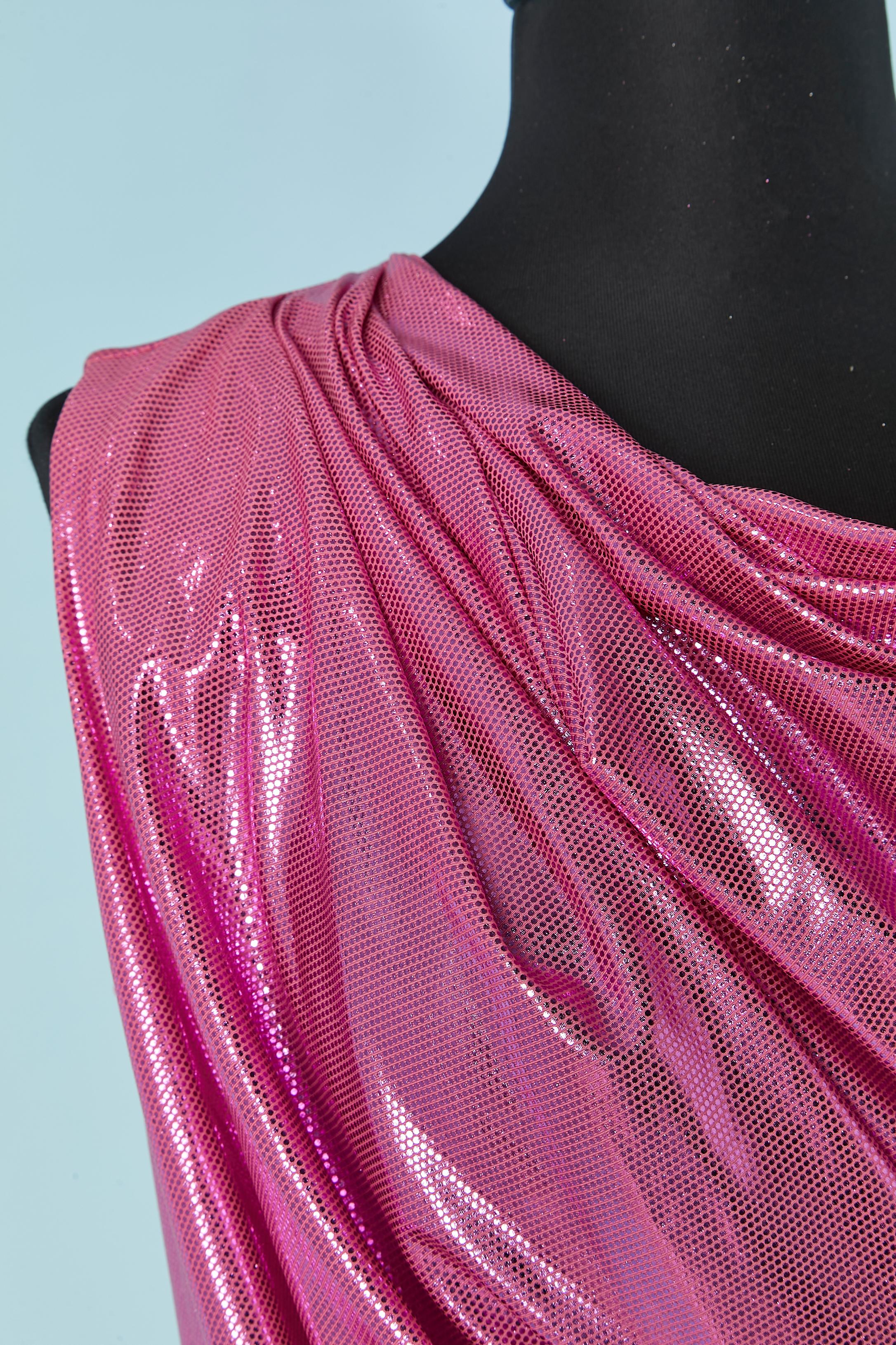 Rose Robe de cocktail drapée rose brillante Vivienne Westwood Red Label en vente