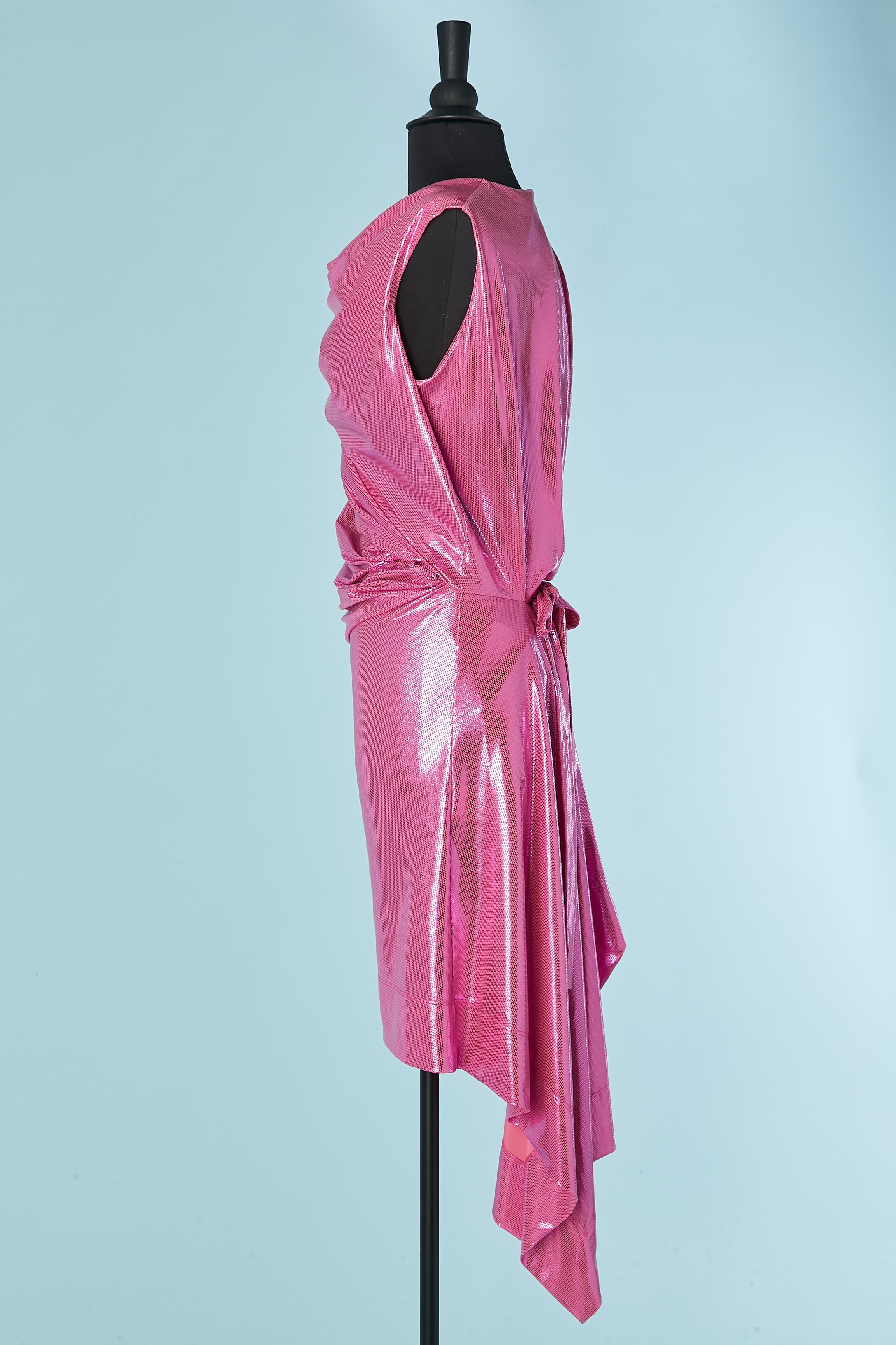 Robe de cocktail drapée rose brillante Vivienne Westwood Red Label Pour femmes en vente