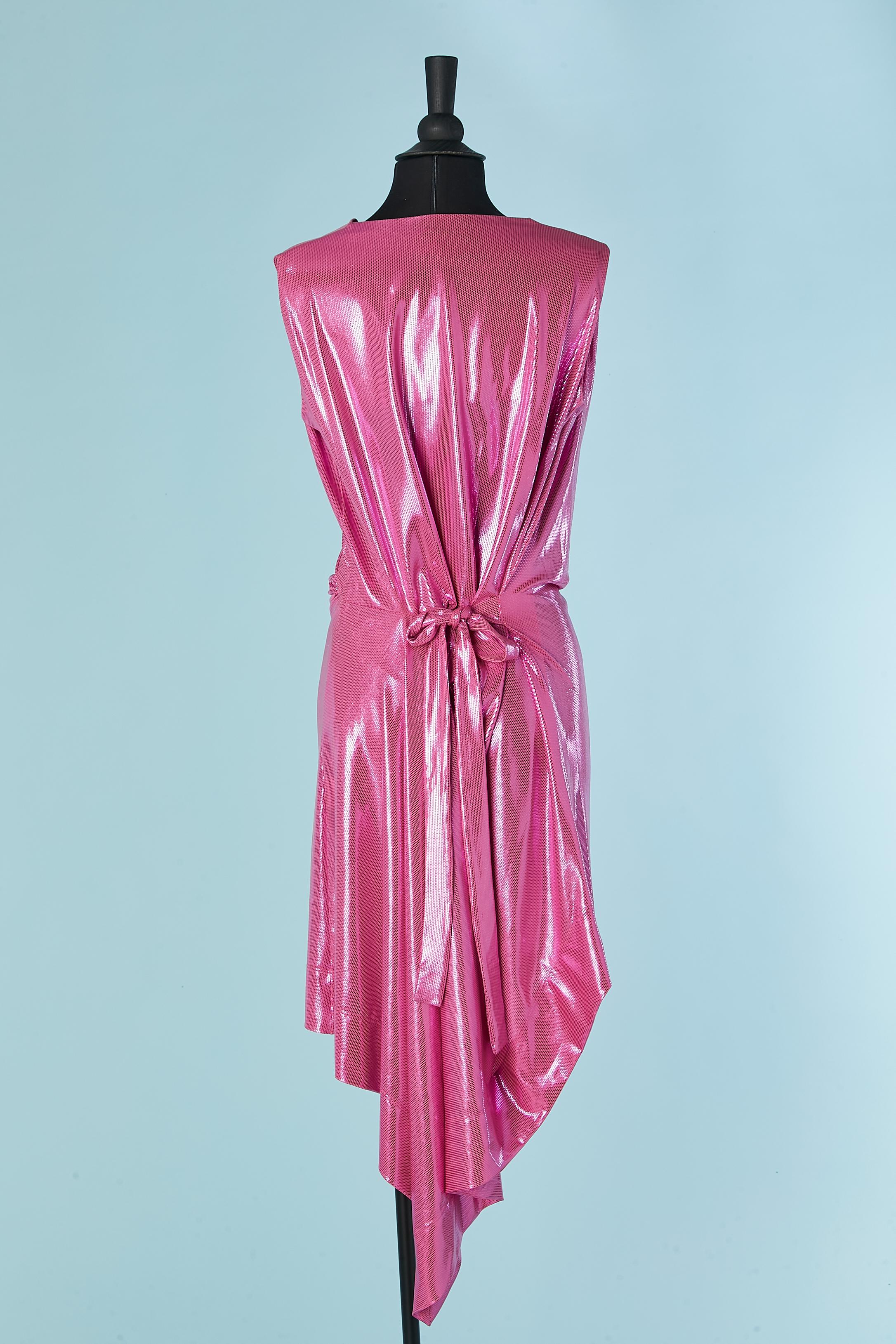 Robe de cocktail drapée rose brillante Vivienne Westwood Red Label en vente 1