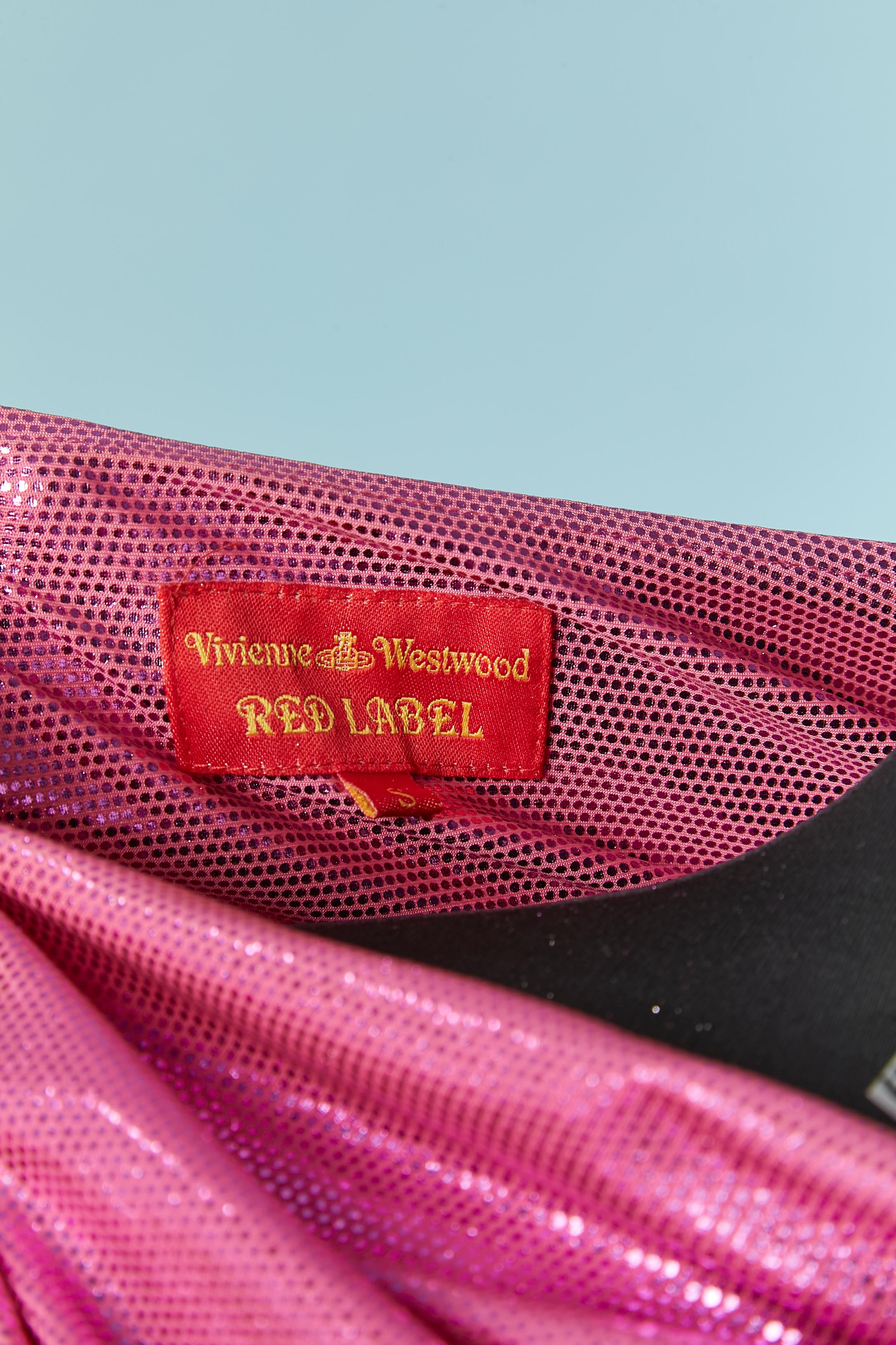 Robe de cocktail drapée rose brillante Vivienne Westwood Red Label en vente 2