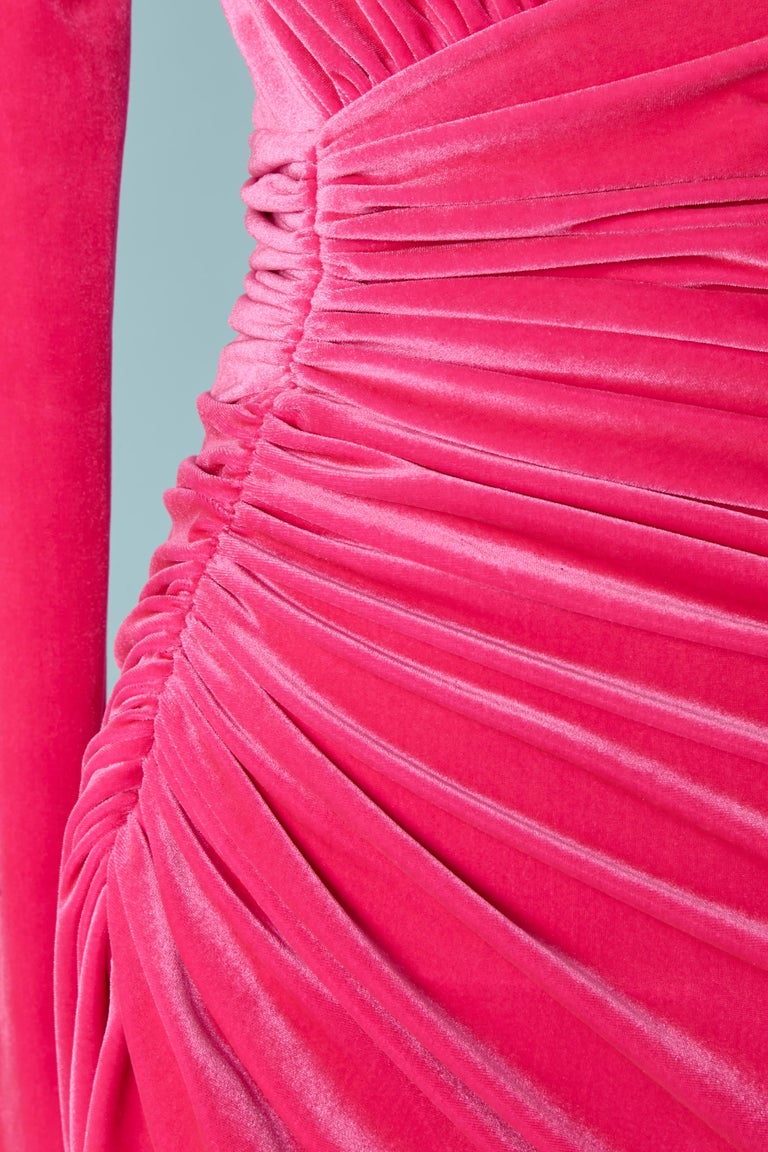 alexandre vauthier pink velvet dress Velvet mini dress Alexandre Vauthier Pink size 36 FR in Velvet