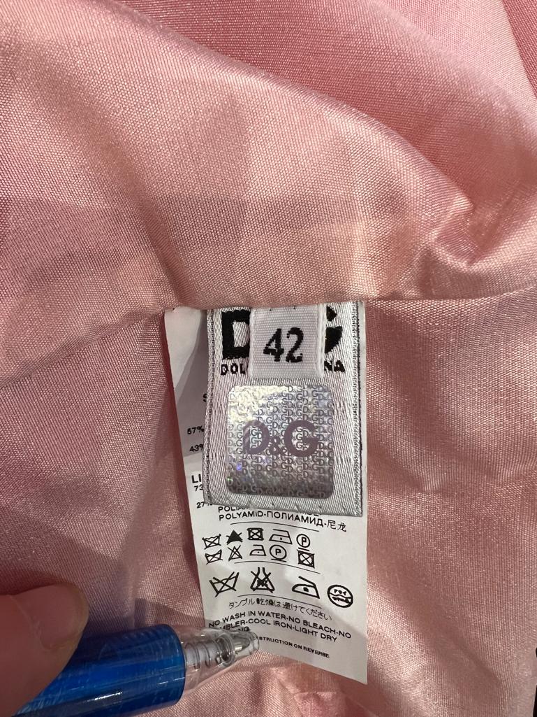 Combinaison jupe en soie et coton rose D& G. by DOLCE  & GABBANA en vente 3