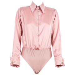 Pink silk body shirt NWOT