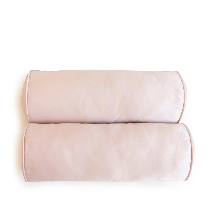 Pink Satin Bolster Pillows at 1stDibs pink bolster pillows