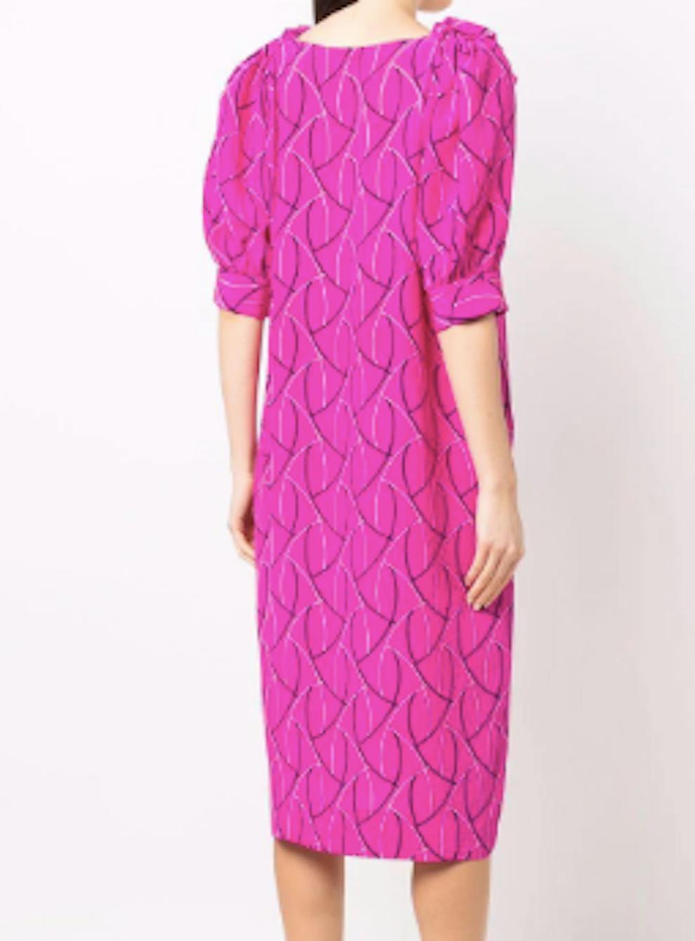 Pink Silk Christian Dior Dress In Good Condition In Paris, FR