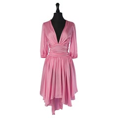 Robe de cocktail en soie rose ALEXANDRE VAUTHIER