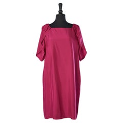 Pink silk cocktail dress Fendi 