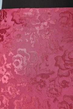 Pink silk jacquard long evening skirt Christian Dior Boutique