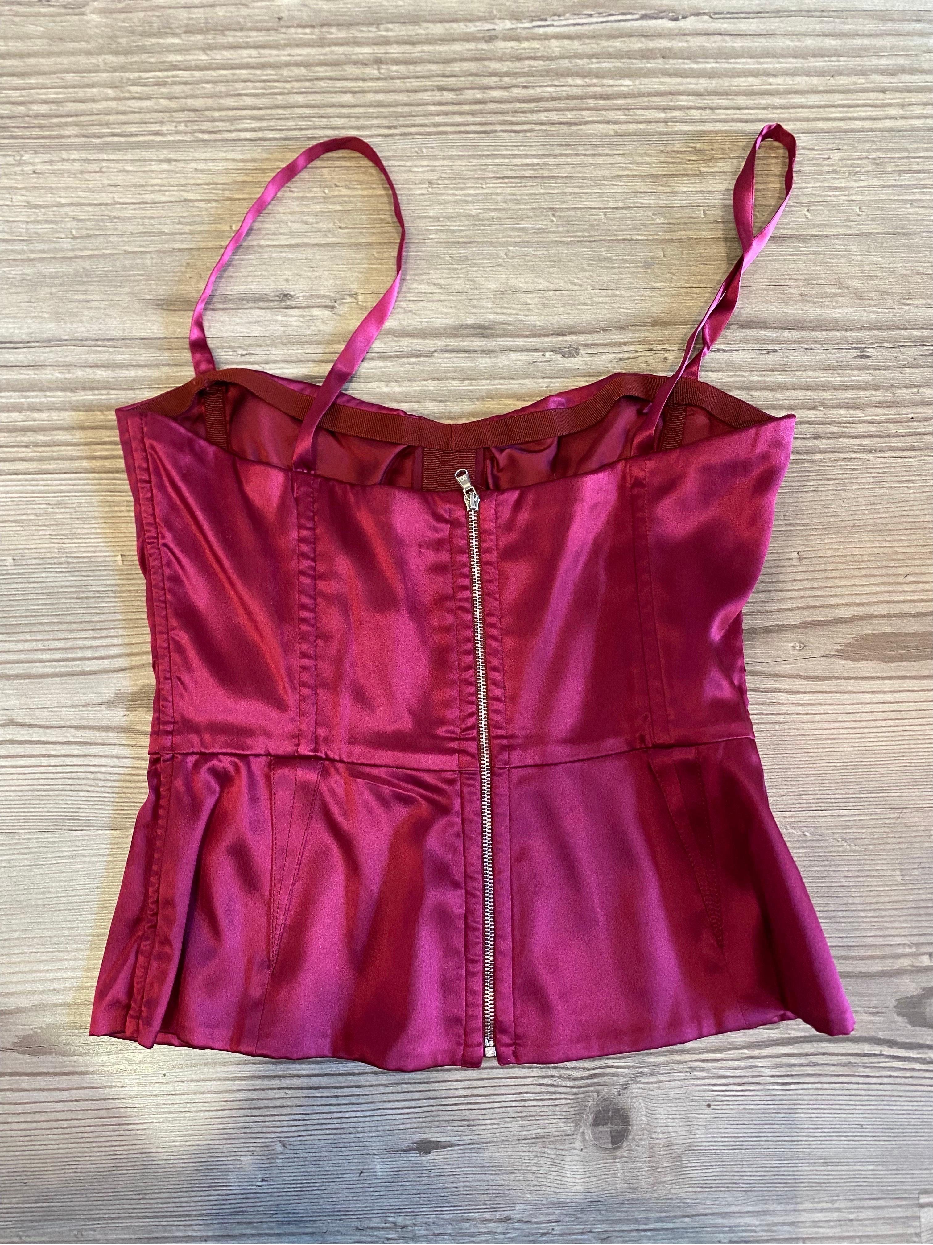 Pink  silk Top bustier Dolce & Gabbana For Sale 8