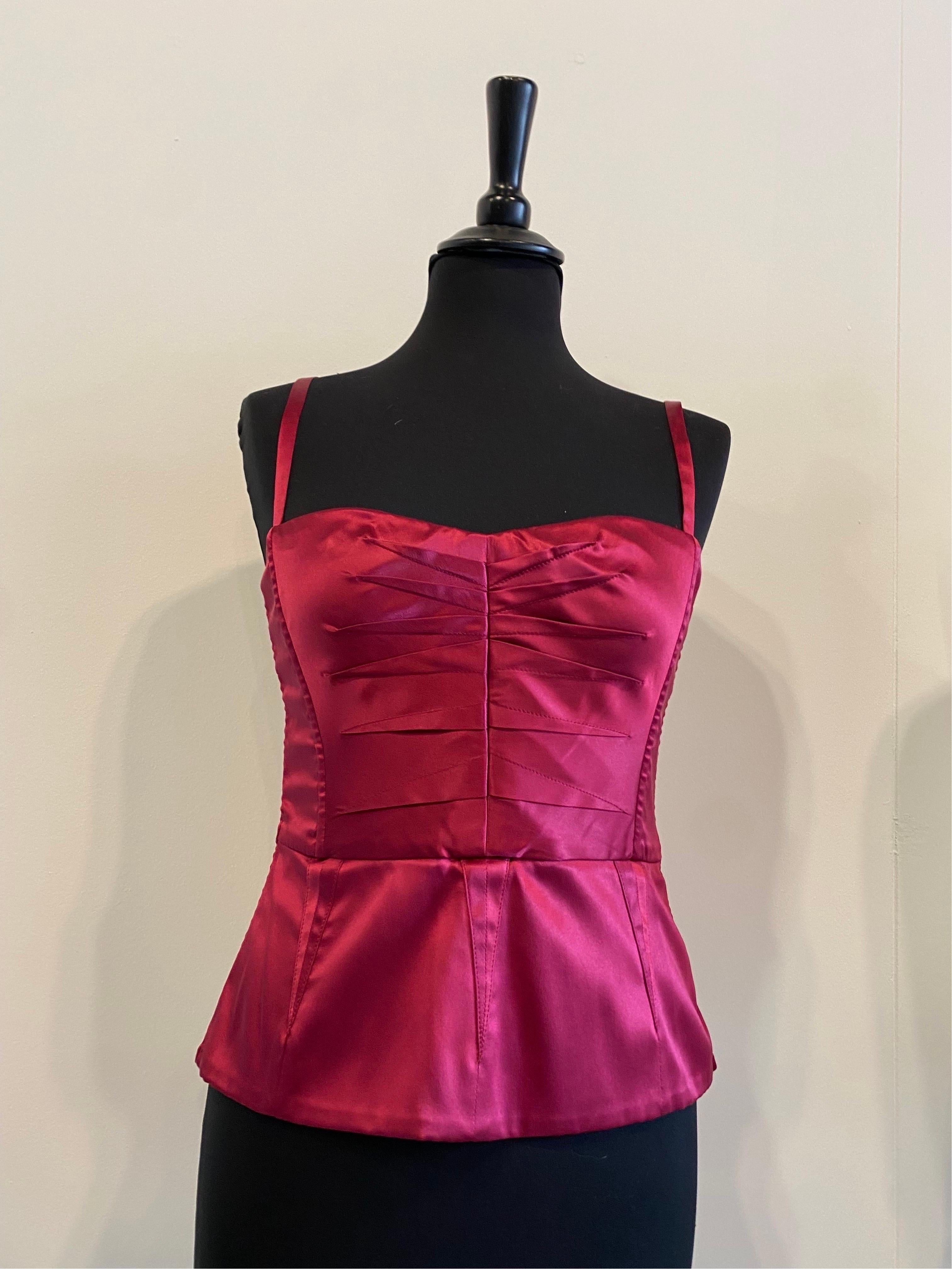 Women's or Men's Pink  silk Top bustier Dolce & Gabbana For Sale